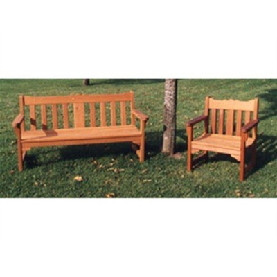 Woodcraft Project Paper Plan to Build English Style Garden Bench and Chair