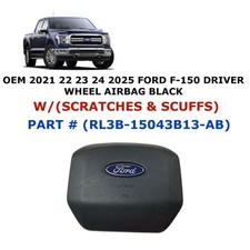 2021 2022 2023 2024 2025 Ford F-150 driver wheel airbag BLACK RL3B-15043B13-AB