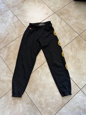 Aviator Nation Womens XS Smiley Happy Face Sweatpants Black Preloved Wash Wear