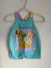 RARE Vintage Disney Lion King Baby Romper Jumpsuit Baby Simba Nala 90s