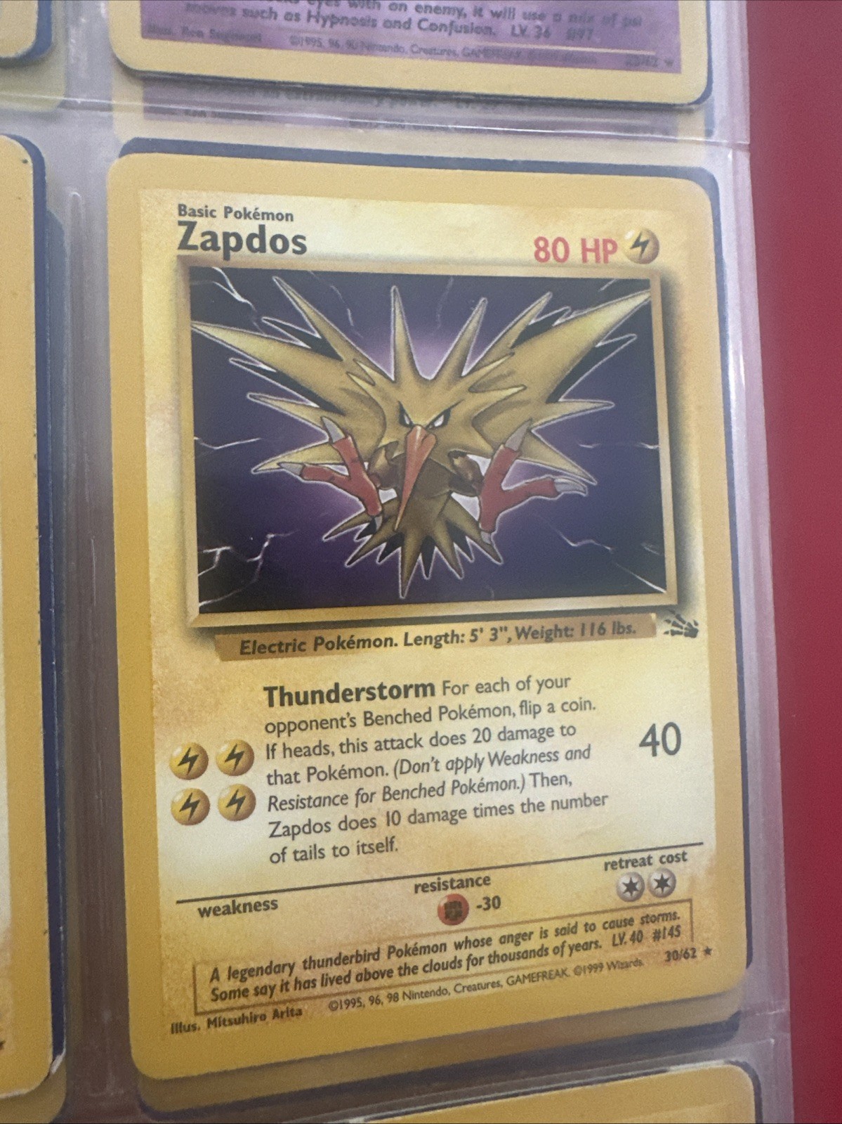 Pokémon TCG Zapdos 30/62