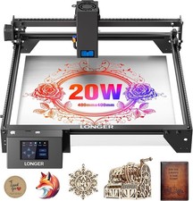 LONGER RAY5 Laser Engraver Cutter 130W CNC 3.5" Touch Screen for Metal Wood 20W