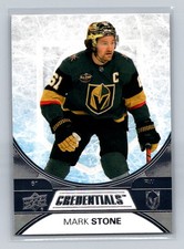2021-22 Upper Deck Credentials #31 Mark Stone Vegas Golden Knights