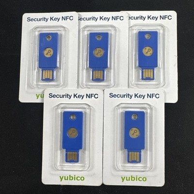 (5pc) Yubico Security Key NFC, Two Factor Authentication USB