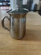 46386 VOLLRATH Stainless Steel Pitcher W Lid  12oz 1.5 Cups Coffee Server Unused