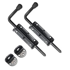 Black Packs Inch Heavy Duty Spring Loaded Latch Pin, Sliding Barrel Bolt 8.5 2