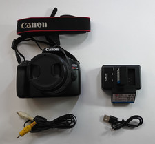 Canon EOS Rebel T6 DSLR Camera 18-55mm Lens with Batteries, Charger, Cable