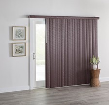 BrylaneHome Damask Embossed Vertical Blinds