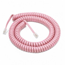 1 Pack 25FT Pink Extra Long Phone Handset Cord Coiled Length 3FT Phone Cord f