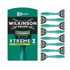 Mens Disposable Razor Sensitive 3 Flexible Blades Aloe Strip Pivoting Head Shave