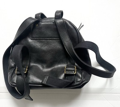 Madewell Black Leather mini Backpack with Zipper Accent Zip  display picture 1