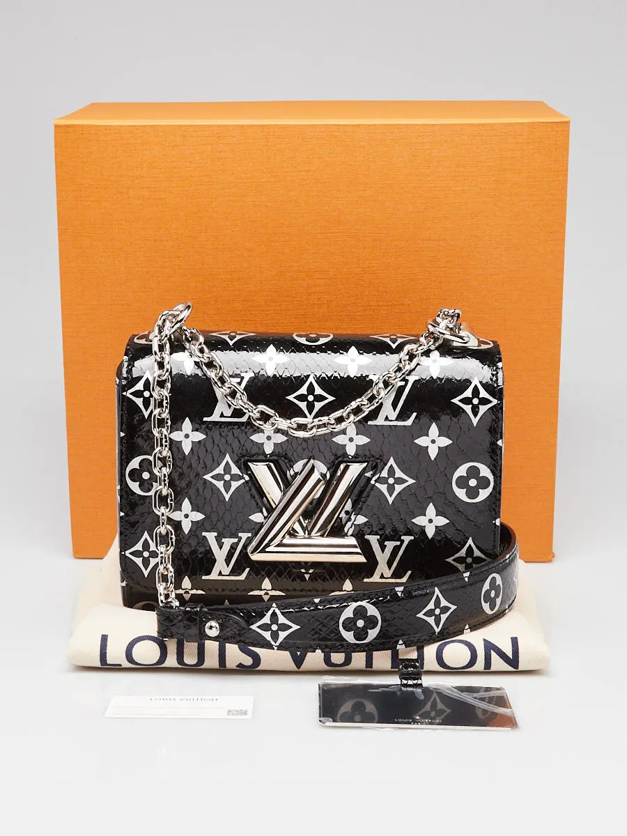 Louis Vuitton Black/Silver Monogram Python Twist … - image 10