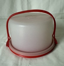 Tupperware Tupper Toys Mini Cake Taker Saver RED