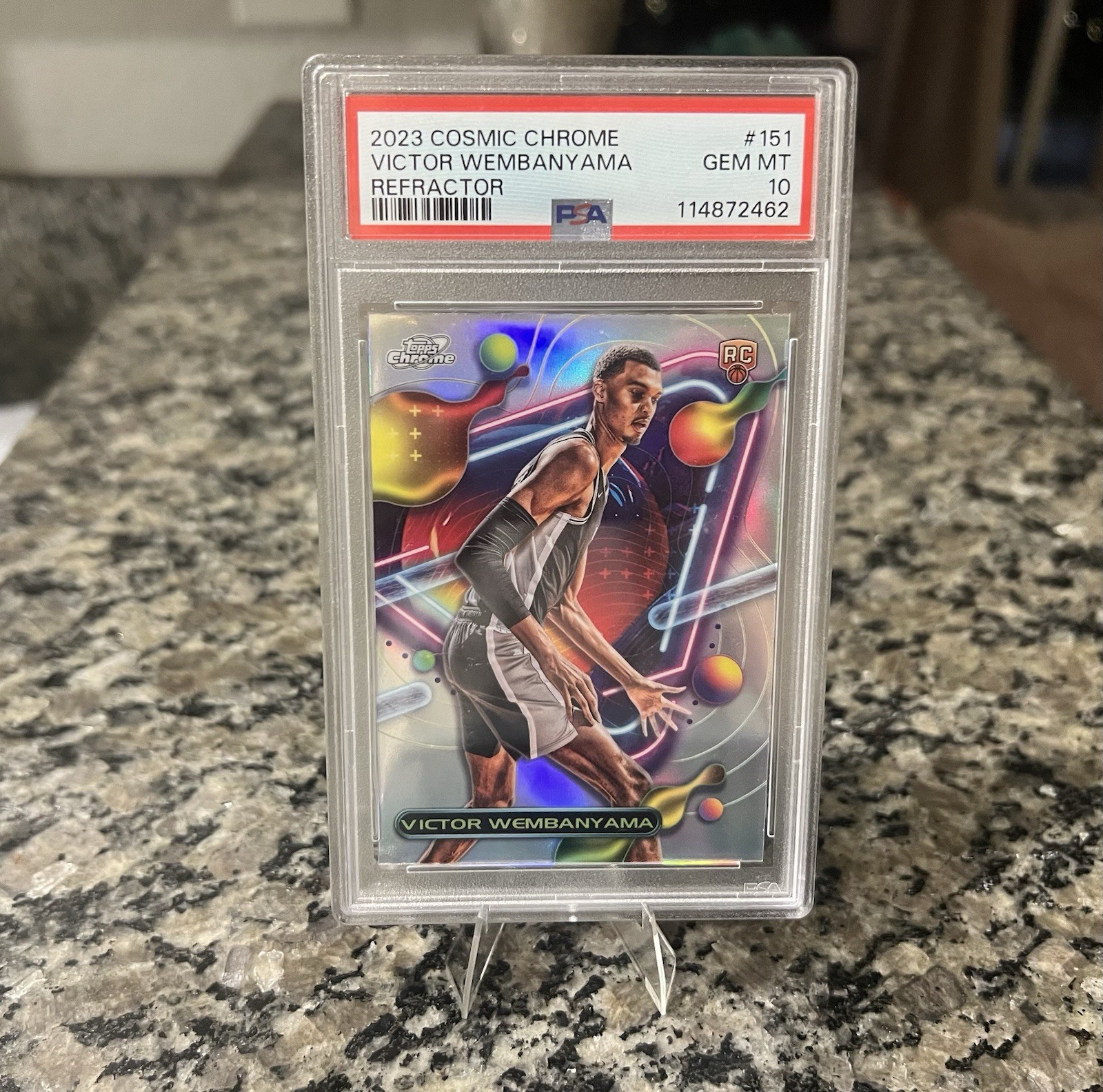 2023-24 Topps Cosmic Chrome - Victor Wembanyama #151 Refractor (RC) PSA 10