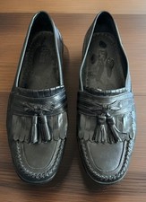 G H Bass Co. Black Leather Tassel Loafers, Comfort Soles Men's Size 8