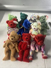Vintage Beanie Baby Bear Lot of 10 with Tags
