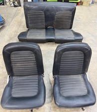 1964-1966 Original OEM Ford Mustang Coupe Seats Set Black 
