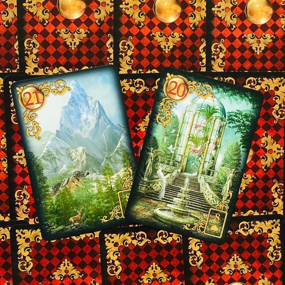 Gilded Reverie Lenormand Expanded Edition Oracle 47 Card Deck US