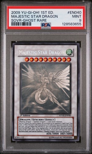 Yugioh Majestic Star Dragon SOVR-EN040 Ghost Rare 1st Ed PSA 9