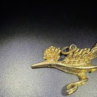 Vintage Gold Tone Roadrunner Bird Pin Costume Jewelry Brooch — photo 2