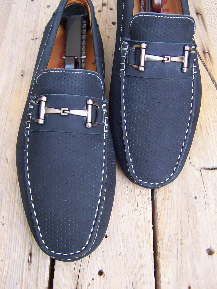 chinese dress ladies Carrucci Mens Navy Blue Lace-up Oxford Leather Dress Shoes With Lug So   The Suit Depot