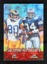 2000 Topps Chrome Combos Refractor Isaac Bruce Joey Galloway #TC5 HOF 00ur