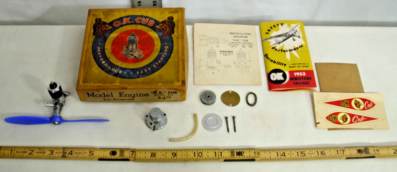 OK CUB MODEL .039 ENGINE FOR GAS AIRPLANE 1950s BOXED