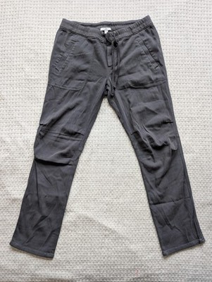 James Perse Pants Womens 3 Gray Twill Jogger Stretch Drawstring Elastic Waist