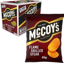 McCoys FLAME GRILLED STEAK Grab Bag Crisps 45g (Multipack BOX of 36) - Fully lo