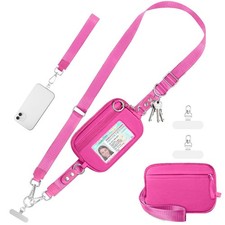 Clip and Go Strap for Phone with Wallet Crossbody Phone Lanyard Adjustable an...