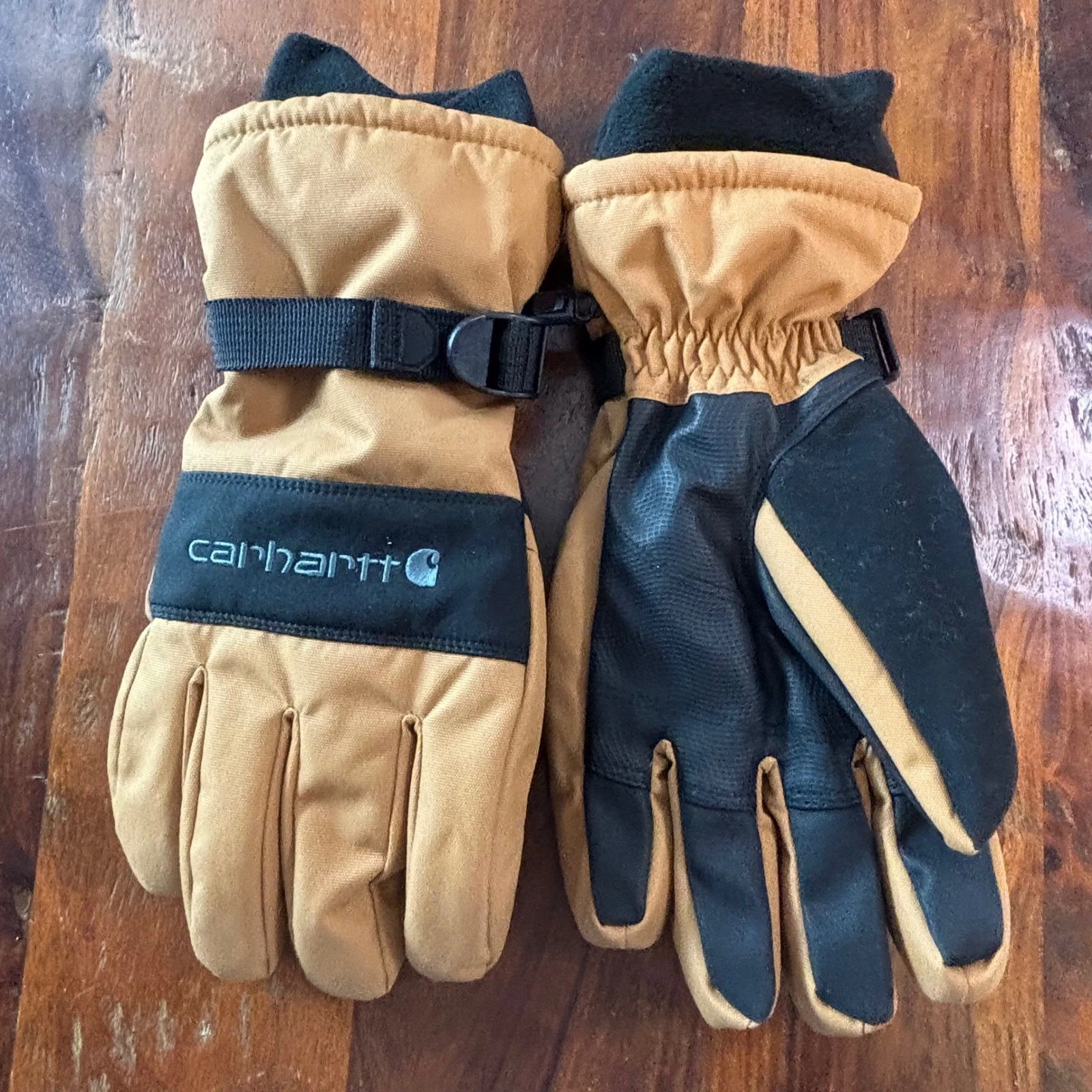 Carhartt Mens A511 Waterproof Insulated Winter Gloves Brown Black Large L