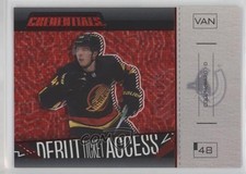 2023 Credentials Debut Ticket Access Horizontal Red 104/125 Cole McWard #135 0b3