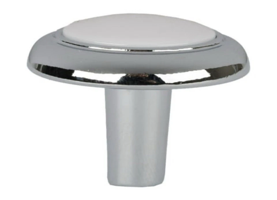 Mainstays Cabinet Knob, Chrome/White, 10 Pack - Image 3 of 4
