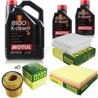 Mann Inspektionspaket 7L Motul 8100 X-Clean+ 5W-30 FüR BMW F25 Xdrive35I F26