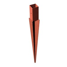 Metpost Post Support Plain Box Spike for 50mm Fence Posts - 450mm Long