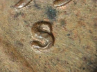 HIGH GRADE MINT ERROR 1950-S  LINCOLN WHEAT CENT RPM#10  XF