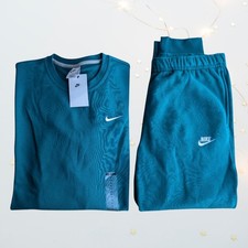 Nike Club Fleece 2 Piece Sweatsuit Men's Size XL Teal Fleece Gift Set NWT
