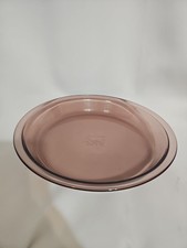 Vintage Pyrex 209 Cranberry Pink Glass 9" Pie Plate Baking Dish Made in USA