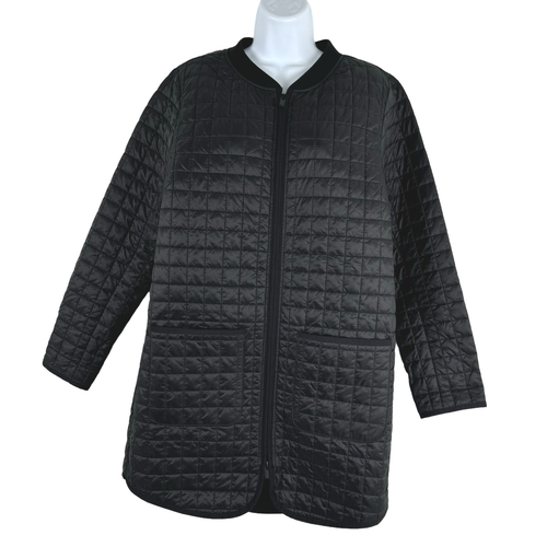Athleta Grandview PrimaLoft Shell Jacket Medium Black Quilted Zip CJ1779 eBay