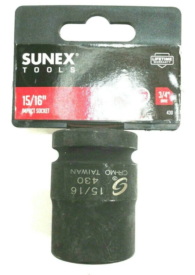 Sunex Tools 3/4" Drive 15/16" Impact Socket SAE Metric   - Image 2 of 4