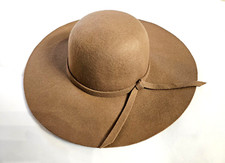 camel wool fedora hat O/S