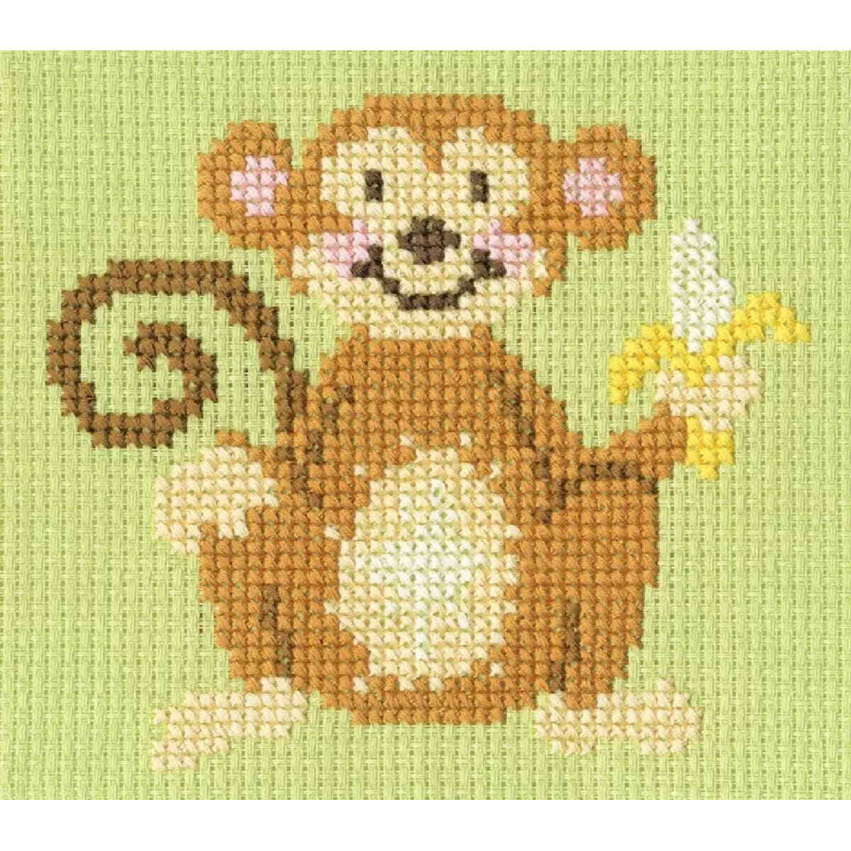 Bothy Threads counted cross stitch kit ""Monkey Madness"", SKIP4, 17x15cm, DIY