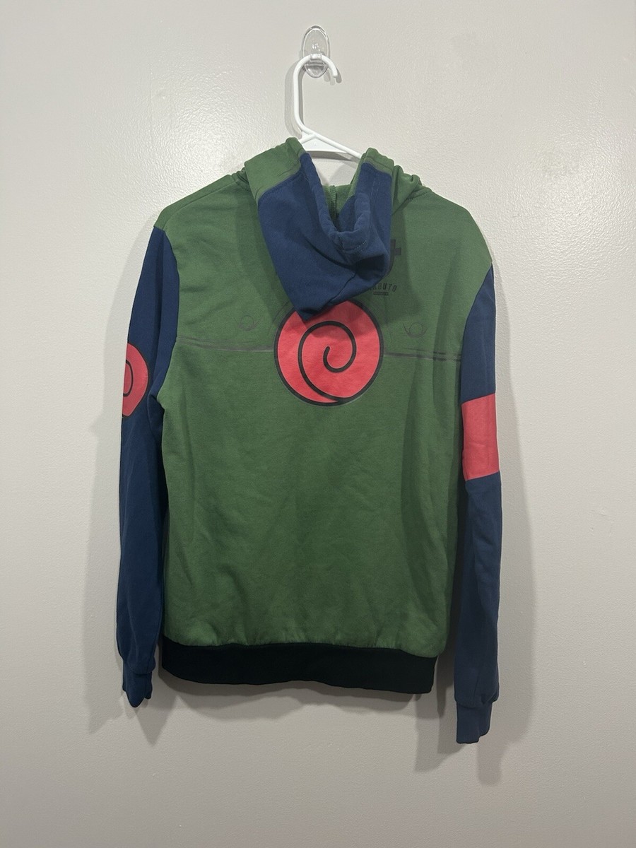 Hot Topic Jacket Mens Medium Naruto Team Leader 07 Green Blue Red