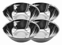 4X Edelstahl SchüSsel 22Cm RüHrschüSsel SalatschüSsel ServierschüSsel Schale