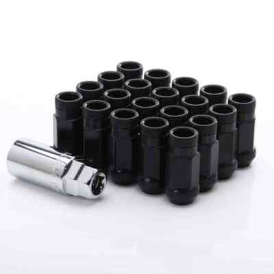 20x Radmutter LUG NUTS OFFEN M12 x 1,5 x 45 mm Kegelbund 60° Schwarz Radbolze...
