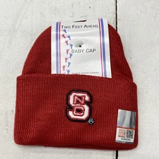 Two Feet Ahead NC State Red  Beanie Infant Baby Knit Cap