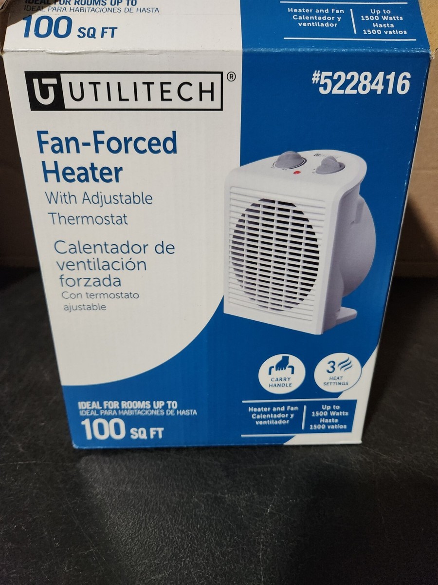 Utilitech Up to 1500-Watt Utility Fan Compact Personal Indoor Space Heater