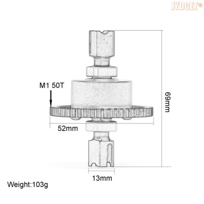 Set Diffusore Centrale Metallo 46T/50T Per Arrma Typhon – 1/7 1/8 6S – Ricambio RC - 2