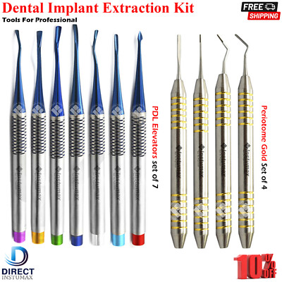 PDL Luxating Root Elevators Set of 7 Precise Periotomes Gold Set of 4