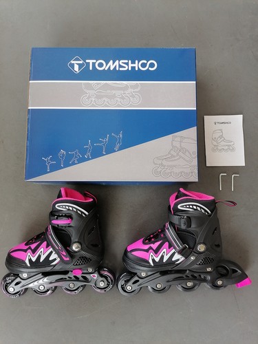 TOMSHOO Kids Roller Blades Adjustable Toddler Roller Skates With Light-Up Wheels - 第 5/21 張圖片